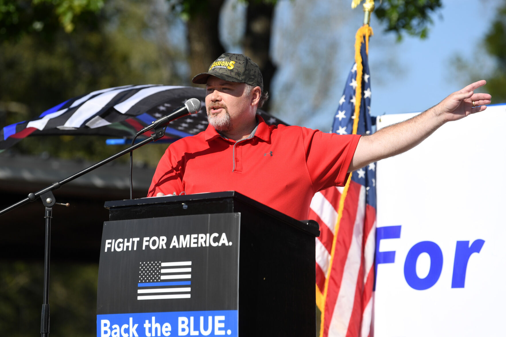 Back the Blue first responders rally